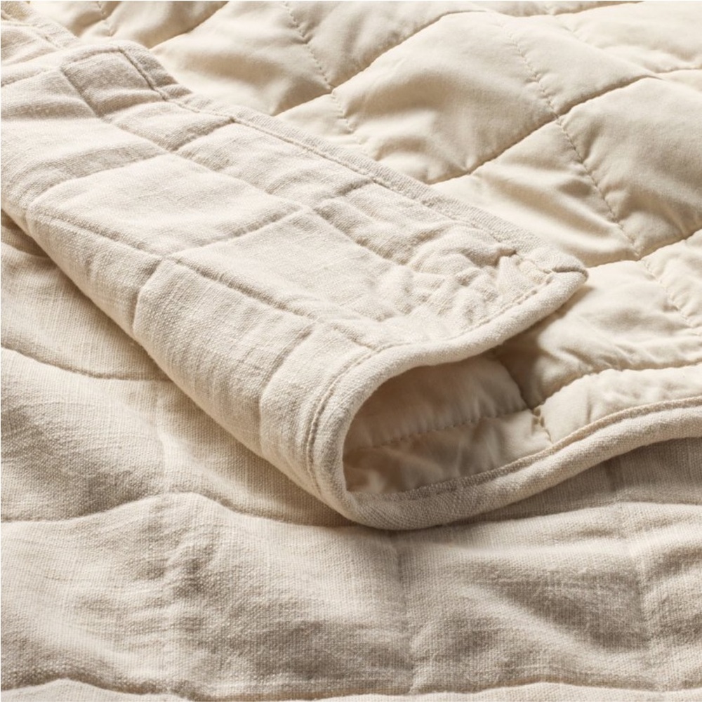 NWT Full/Queen Heavyweight Linen Blend Quilt Natural - Casaluna - Picture 5 of 5